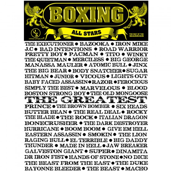 Mens Boxing Nicknames All Stars Regular Fitted Vest Top 