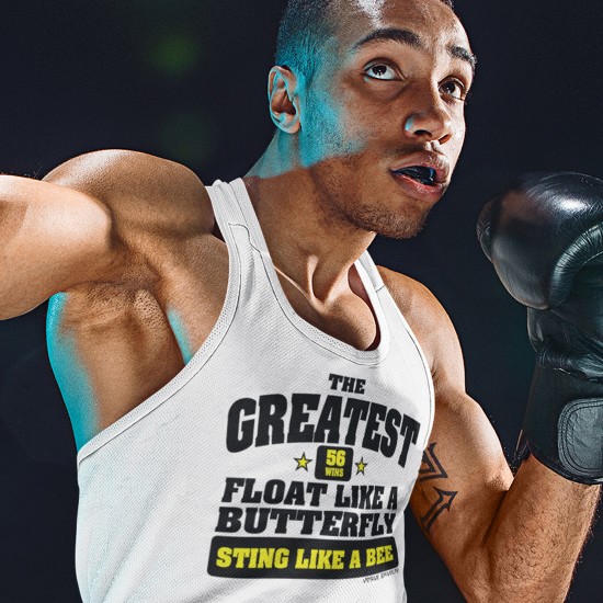 Mens Muhammad Ali The Greatest Regular Fitted Vest Top 