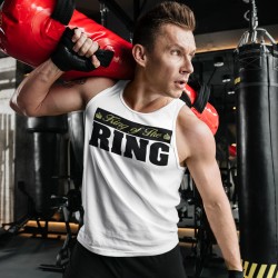 Mens Boxing King Of The Ring Regular Fitted Vest Top 