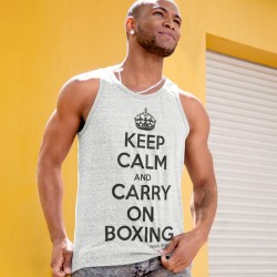 Mens Keep Calm Boxing Regular Fitted Vest Top 