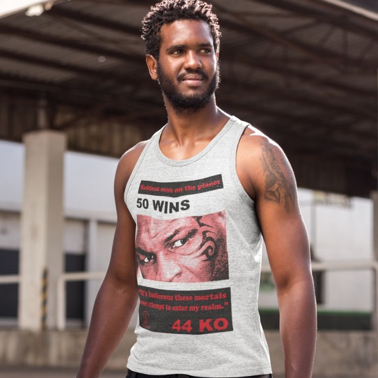 Mens Mike Tyson Baddest Man On The Planet Regular Fitted Vest Top 