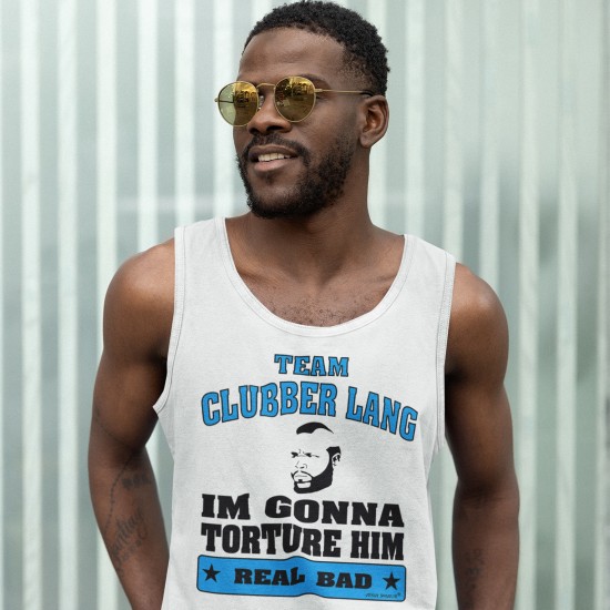 Mens Rocky III Clubber Lang Quote Regular Fitted Vest Top 