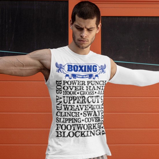 Mens Boxing Moves Regular Fitted Vest Top 