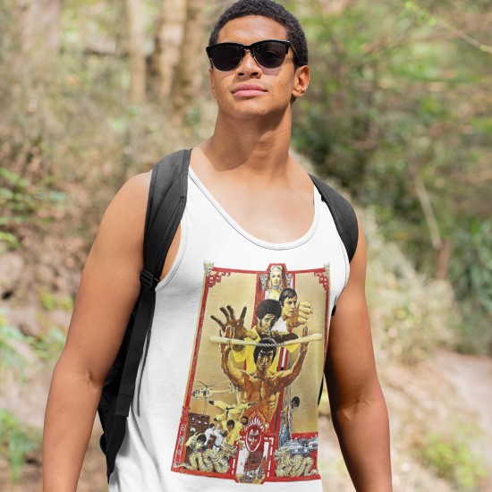 Mens Enter The Dragon Film Regular Fitted Vest Top 
