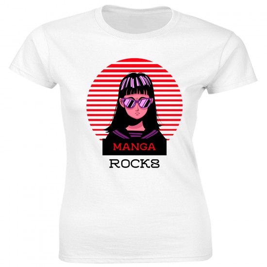 Manga Rocks Fitted T-Shirt