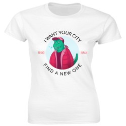 Godzilla I want Your City Fitted T-Shirt
