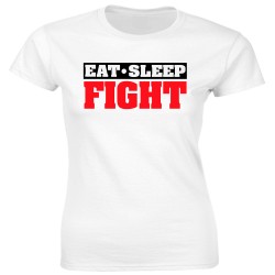 Eat Sleep Fight Fitted T-Shirt