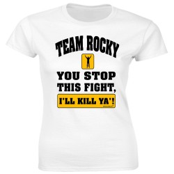 Rocky II Stop this Fight Quote Fitted T-Shirt