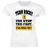 Rocky II Stop this Fight Quote Fitted T-Shirt