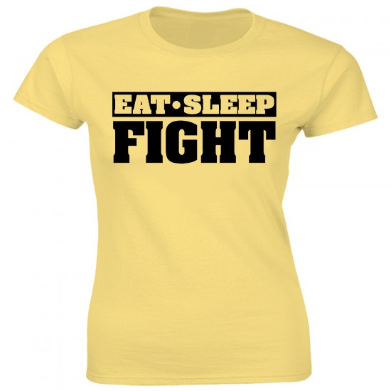 Eat Sleep Fight Fitted T-Shirt