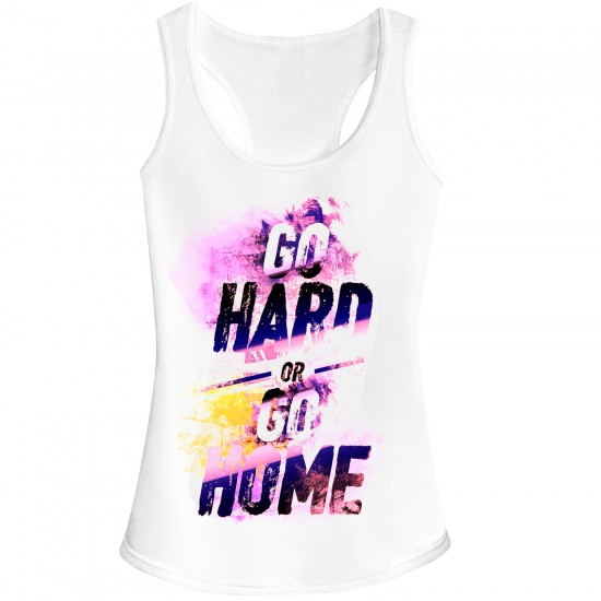 Go Home Or Go Hard Fitted Vest Top 